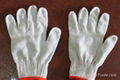 cheap knitted cotton gloves in white color 3