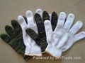 Bleached White Color Knitted Glove 1