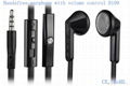 Fashion style handsfree in-ear earphone with mic, volume control 1