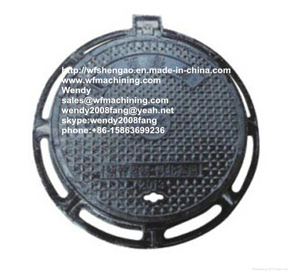 EN124 D400 Ductile Iron Sand Casting Manhole Covers for Roadway Safety 3