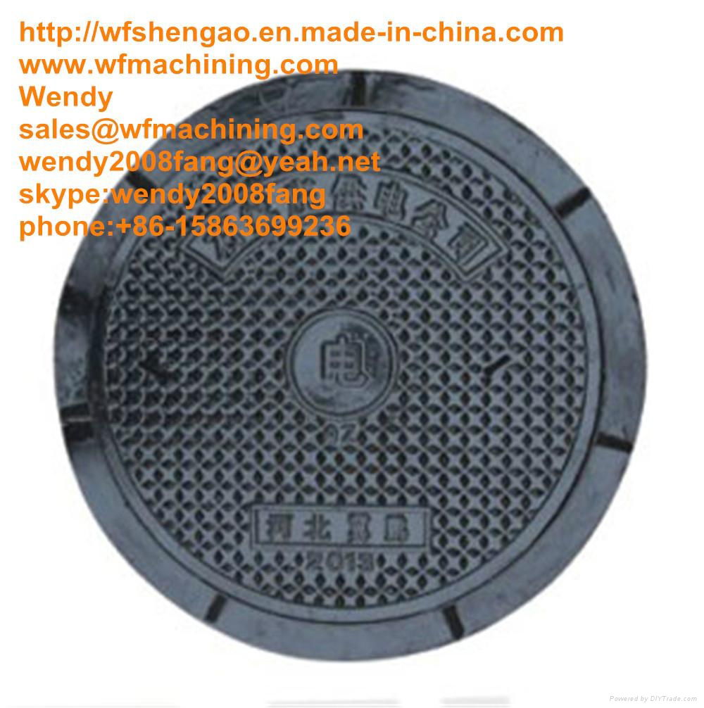 EN124 D400 Ductile Iron Sand Casting Manhole Covers for Roadway Safety 4