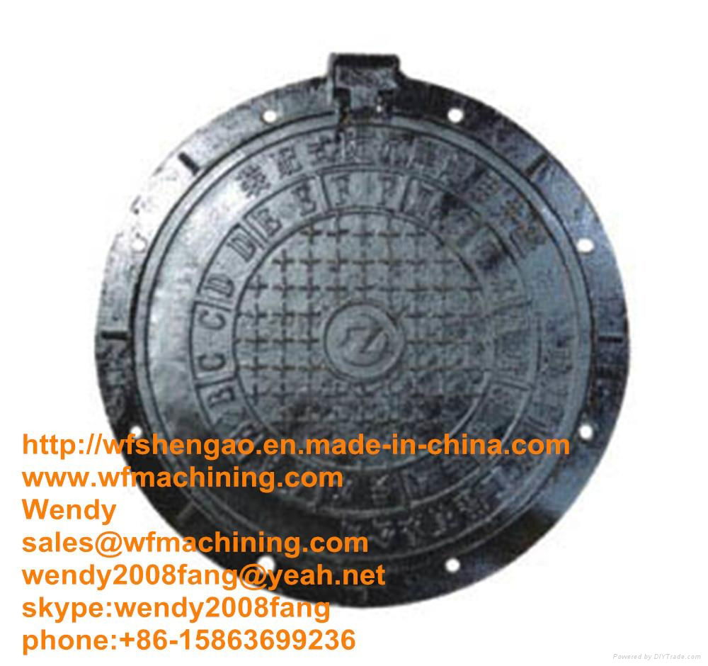 EN124 D400 Ductile Iron Sand Casting Manhole Covers for Roadway Safety 5