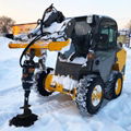 Excavator Skid Steer Backhoe Loader Attachments Hydraulic Earth Auger Drill