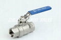 Two-piece DIN ball valve