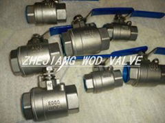 Two-piece internal threaded ball valve 2000PSI