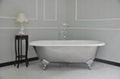 Double Roll Top Clawfoot Bath polished 2