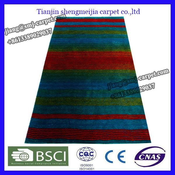 hand tufted 300D polyester shaggy carpets for home use 3