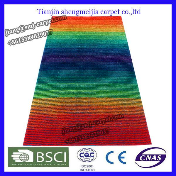 hand tufted 300D polyester shaggy carpets for home use 5