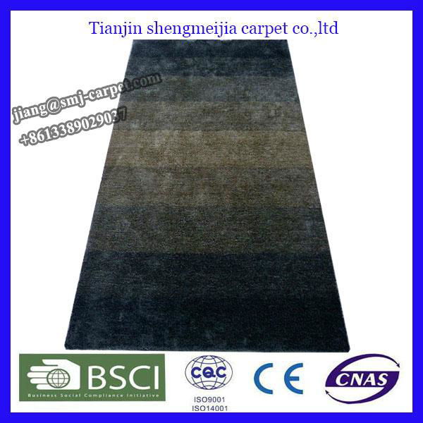 100% Polyester Fabric Silk Carpet Textile Flooring Mat 2