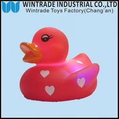 led plastic baby rebber bath toys duck  