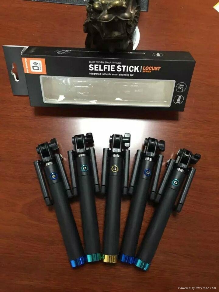 2015 ShenZhen factory wholesale go pro selfie stick with bluetooth shutter butto 2