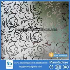 decorative frosted mirror glass