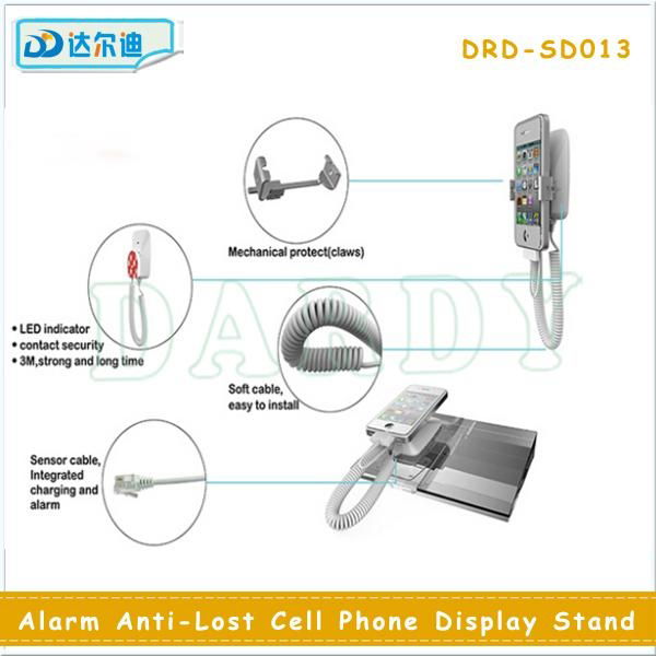 Desk Wall Charge Alarm Cell Phone Stand Mobile Phone Tablet PAD Security Display 3