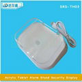 Transparent Clear White Acrylic Alarm iPad Tablet Secure Display Stand Alarm 5