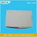 Transparent Clear White Acrylic Alarm iPad Tablet Secure Display Stand Alarm 18