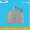 Transparent Clear White Acrylic Alarm iPad Tablet Secure Display Stand Alarm 6