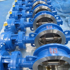 Manual triple eccentric metal seal wafer butterfly valve