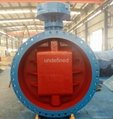 Large dimension double flange EPDM sealing butterfly valve