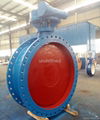 Large dimension double flange EPDM sealing butterfly valve