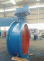 Large dimension double flange EPDM sealing butterfly valve