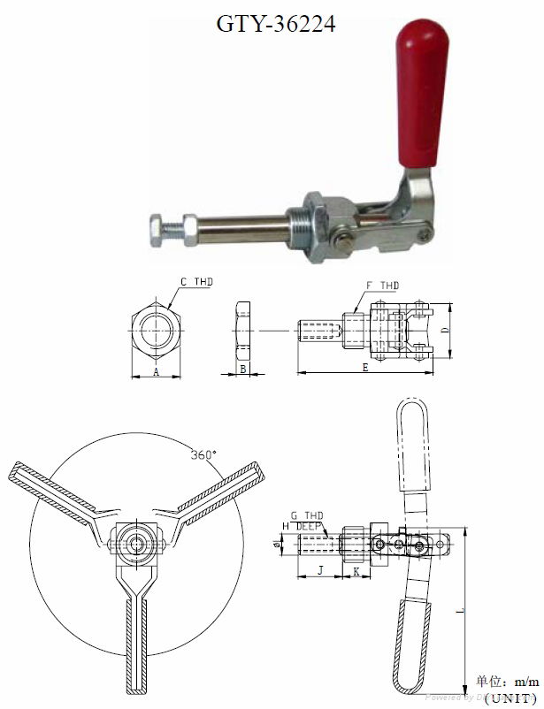 Straight Line Action  Pull Push Action toggle clamp 2