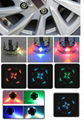 Car Styling!! 4pcs 12Leds Car Covers Solar Energy Power wheels hub light waterpr 4