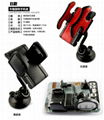 Hot sell Universial Car navigation frame bracket 360 car phone holder red leathe