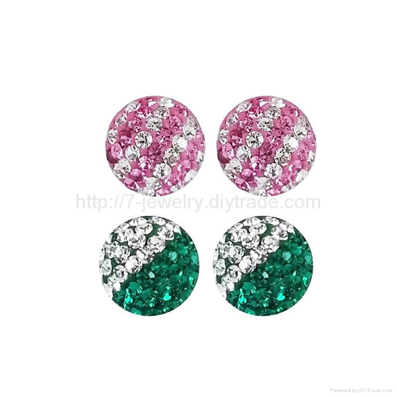 rhinestone mosiac stud earrings fashion jewelry sterling silver earrings 3