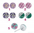 rhinestone mosiac stud earrings fashion