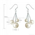 pearl drop earrings with sterling silver hook fashion jewelry 3