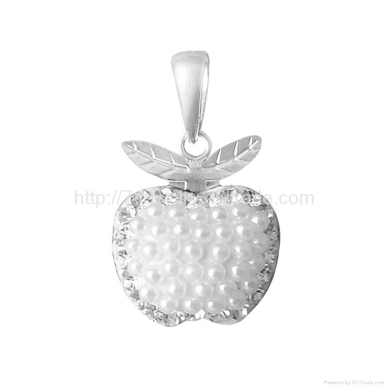 sterling silver fashion pendant decorate with imitation pearl for necklace 