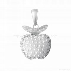 sterling silver fashion pendant decorate with imitation pearl for necklace 