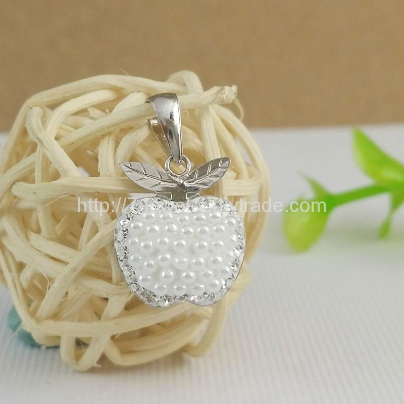 sterling silver fashion pendant decorate with imitation pearl for necklace  4