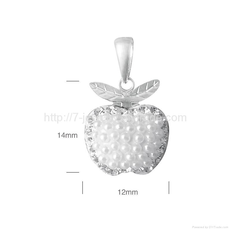 sterling silver fashion pendant decorate with imitation pearl for necklace  2