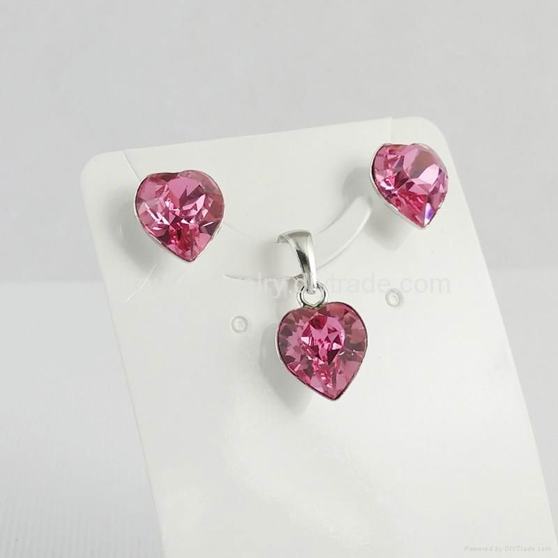 high quality crystal jewelry sets made of sterling silver 3