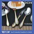 High grade stainless steel gold silver cutlery
