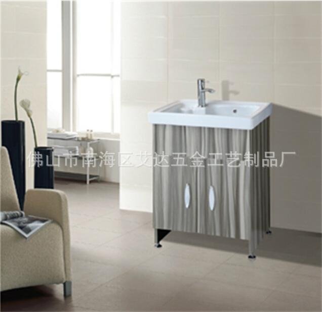 SGS guarantee black painting stainless steel modern bathroom cabinet 3