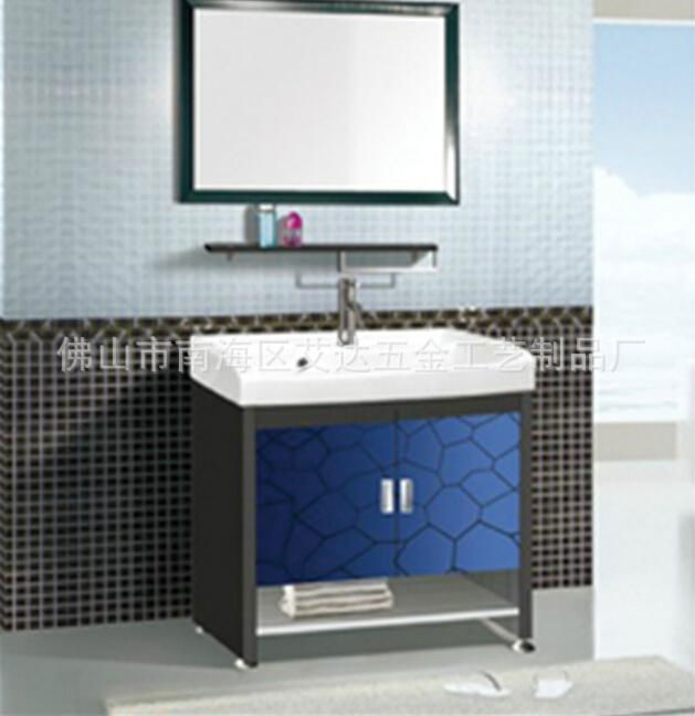SGS guarantee black painting stainless steel modern bathroom cabinet 5