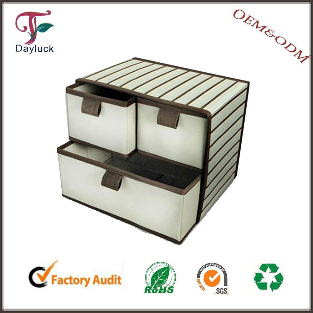 Foldable Cardboard colorful fabric storage box 