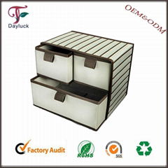 Foldable Cardboard colorful fabric storage box 