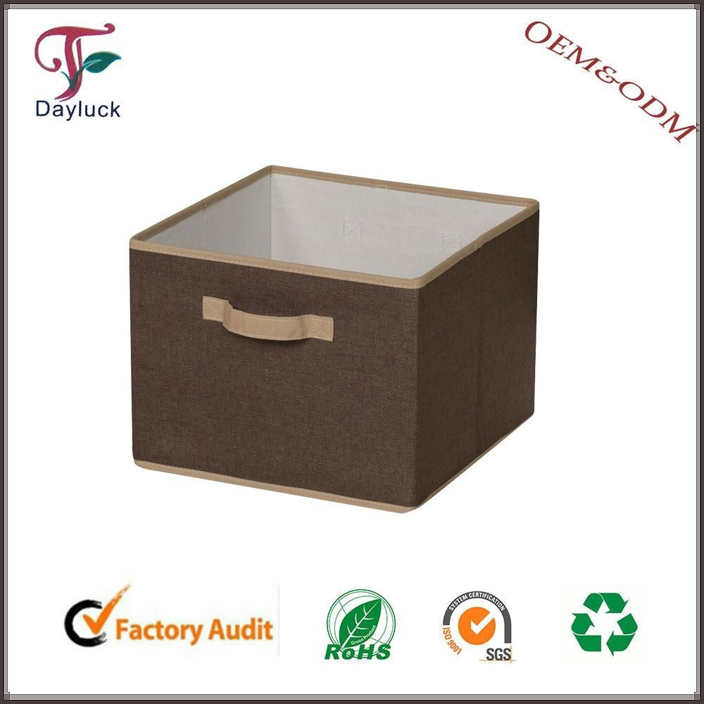 Foldable Cardboard colorful fabric storage box  5