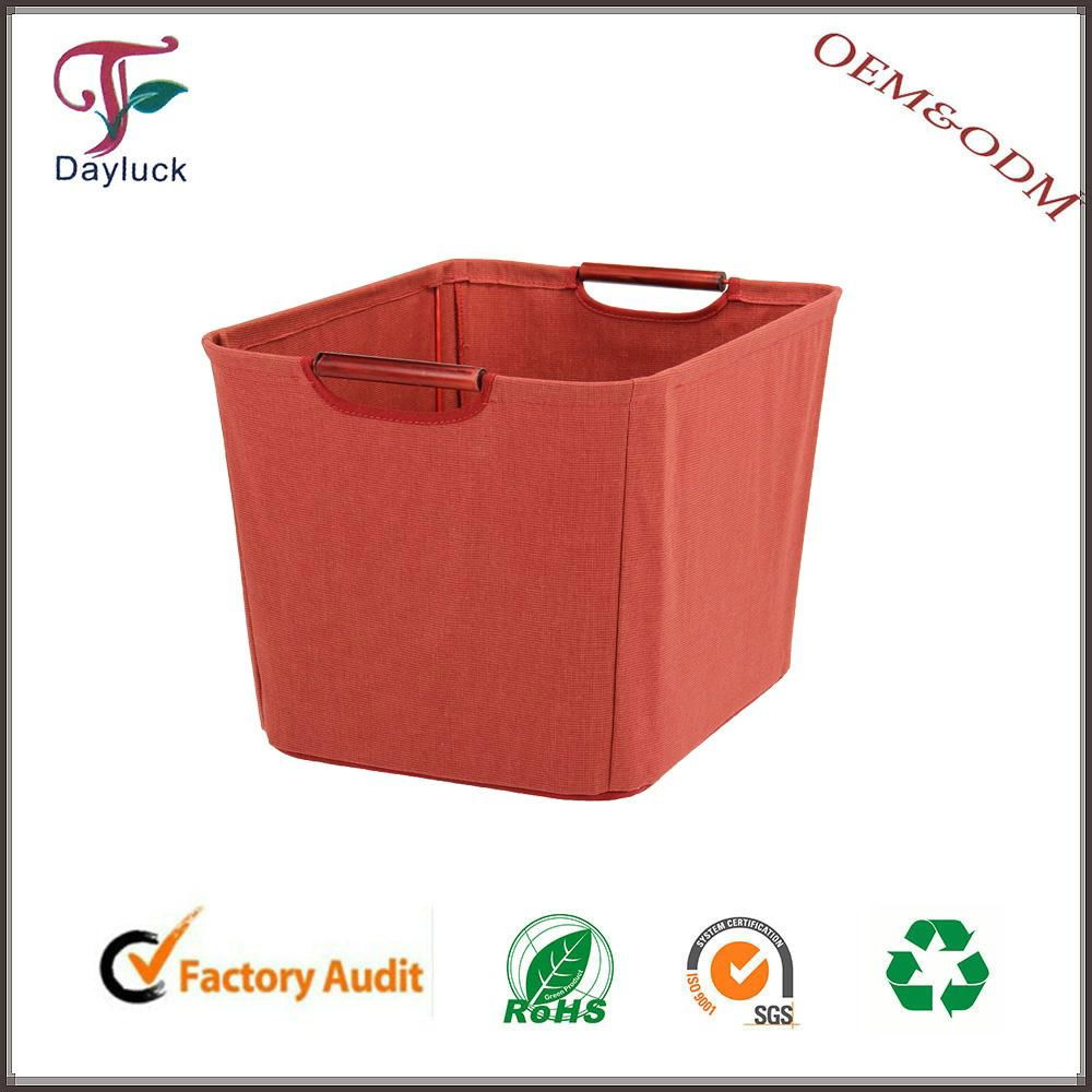 Outdoor small wooden cushion fabric clothing storage box 