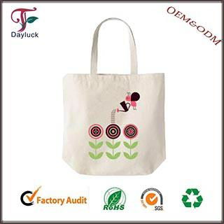 Standard size white color fabric shopping bags 