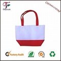 Standard size white color fabric shopping bags  4