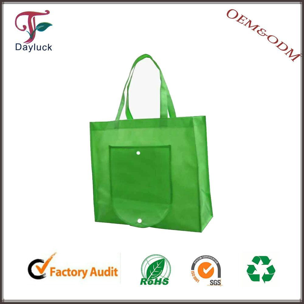 Recyclable cotton convenient foldable shopping bag 