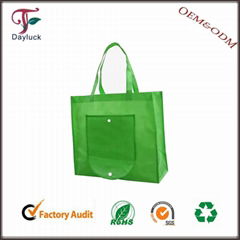 Recyclable cotton convenient foldable shopping bag 