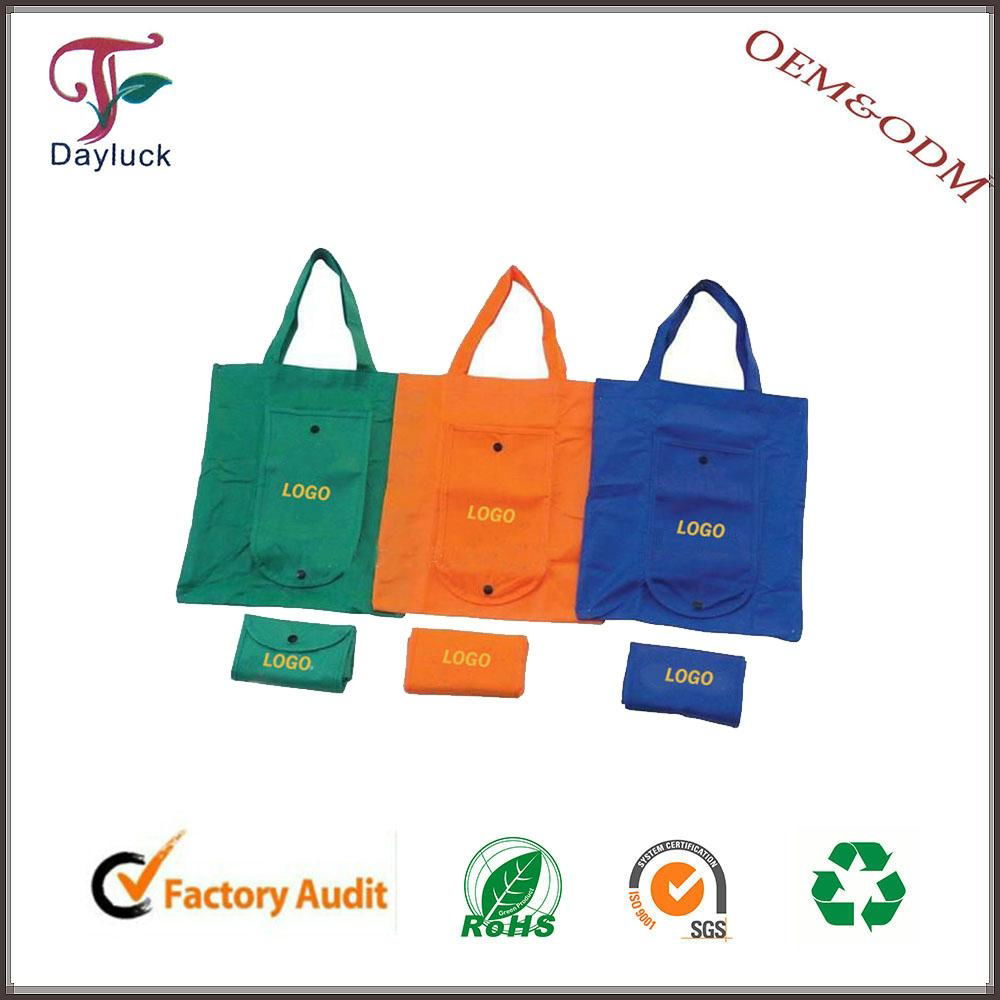 Recyclable cotton convenient foldable shopping bag  4