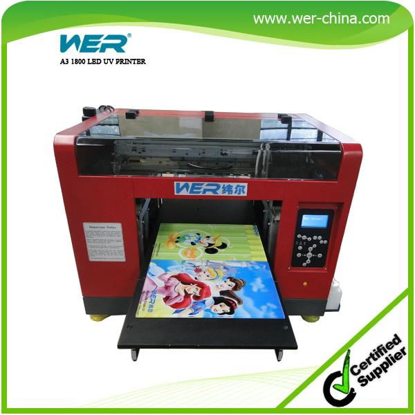 CE Approved UV Flatbed Printing Machine A3 Size for Acrylic  Pen Plastic  Bottl