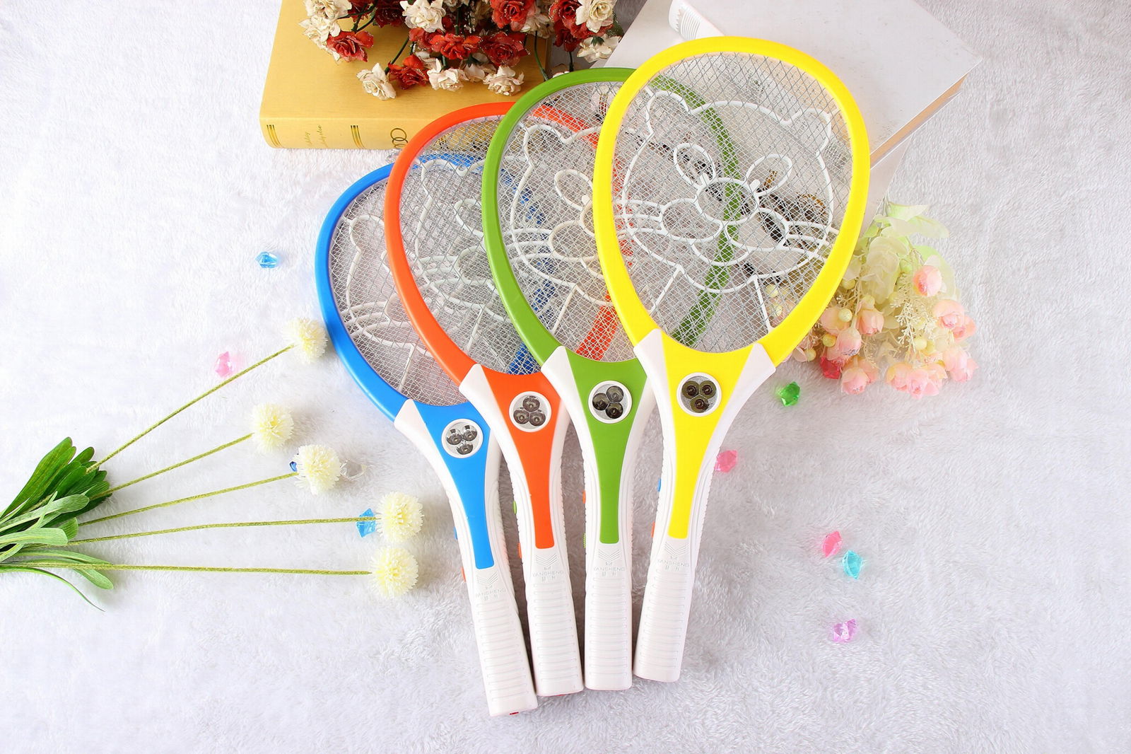  Rechargeable Electric Mosquito Swatter with 3led light 2