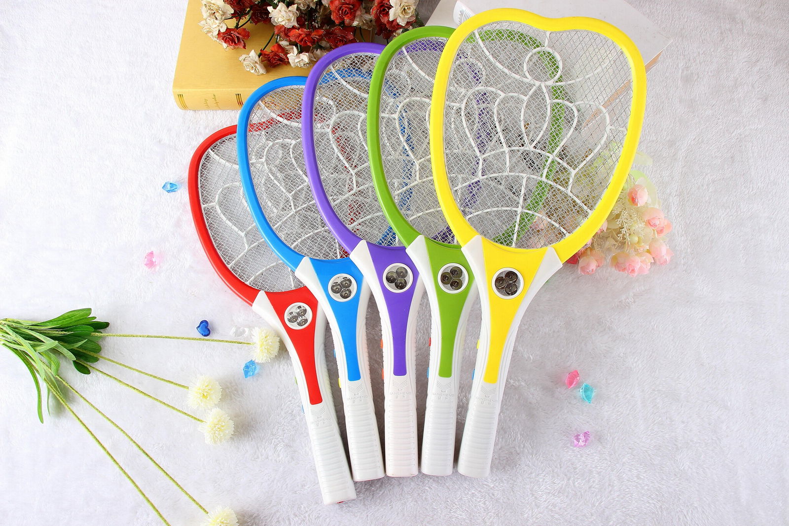 Rechargaeable Mosquito 3 layer net  Swatter  for Domestic Use with round plug 2